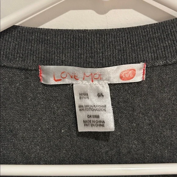 Open-Front Gray Cardigan - Picture 3 of 3